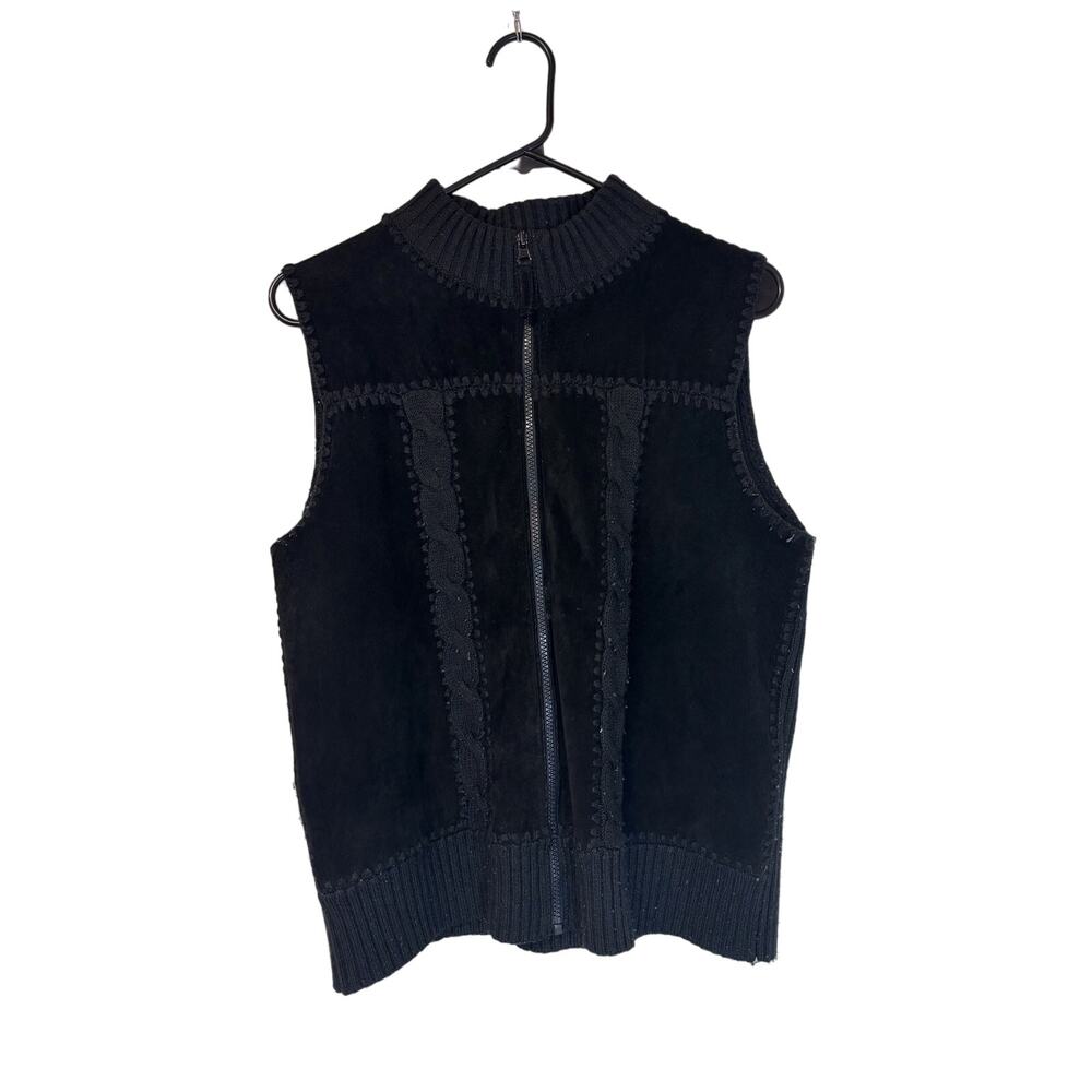 Designers Original Black Suede Vest Woman Size Small‎